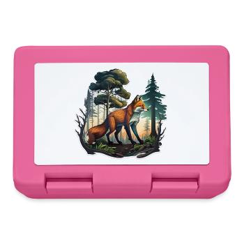 Fox in the forest - Lunchbox - pink - Front