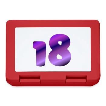 apparel geburtstag, 18 lilatöne farbverlauf - Brotdose - Rot - Vorne