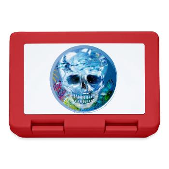 extravagant coloured skull under water - Lunchbox - red - Front