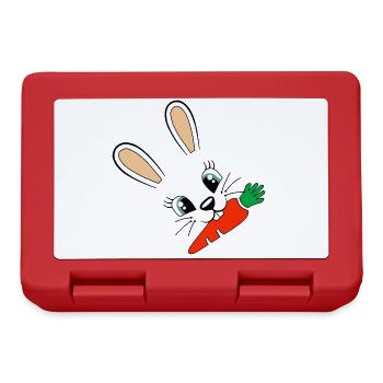 Bunny Bunny Carrot Easter Bunny Easter Girl Kids - Lunchbox - red - Front