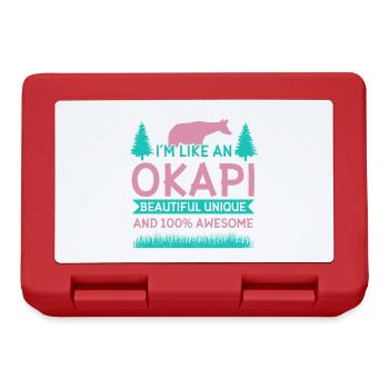 Okapi wild giraffes design - Lunchbox - red - Front