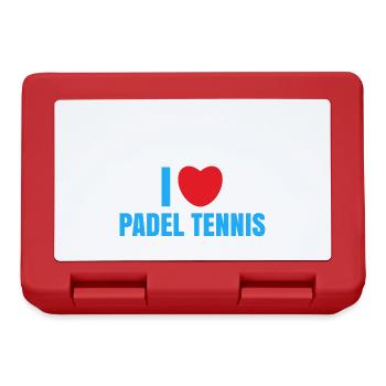 I Love Padel Padel Team Tennis Statement Heart - Boîte à goûter - rouge - Devant