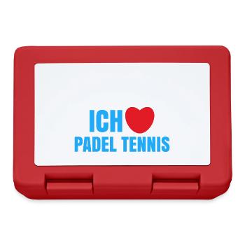 Herz Statement Spieler Ich Liebe Padel Padelteam - Brotdose - Rot - Vorne