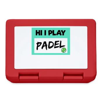 Leisure Padel Player Padel Game Balls Statement - Lunchbox - red - Front