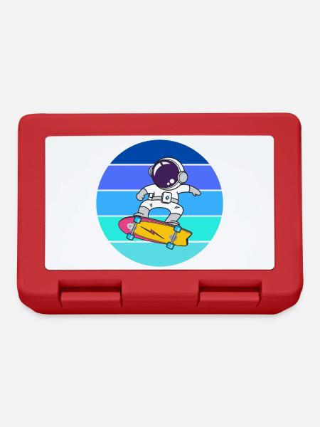 astronaut, space, cosmonaut - Lunchbox - red