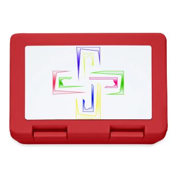 Neon Prism Frames abstraktes Logo - Brotdose - Rot - Vorne