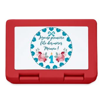 Première fête des mères. Bonne fête maman. - Boîte à goûter - rouge - Devant