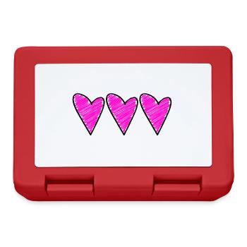 Symbole du cœur Amour - Boîte à goûter - rouge - Devant