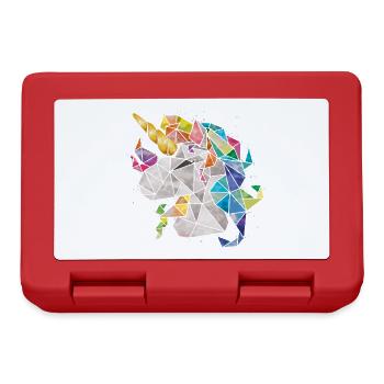 Licorne Arc-en-ciel Chibi Enfant - Boîte à goûter - rouge - Devant