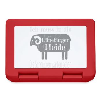 Lüneburger Heide Silhouette T-Shirt - Brotdose - Rot - Vorne