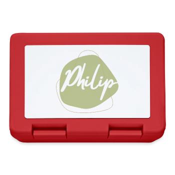 PHILIP Namensprint - Brotdose - Rot - Vorne