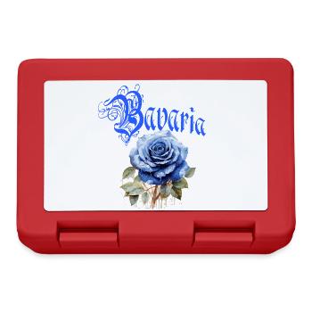 Bavaria Rose – Blaue Rose mit Schriftzug - Brotdose - Rot - Vorne