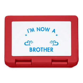 Fier Big Brother Heart Déclaration Frères et sœurs - Boîte à goûter - rouge - Devant