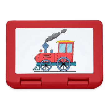 Children's train railway pink - Lunchbox - red - Front