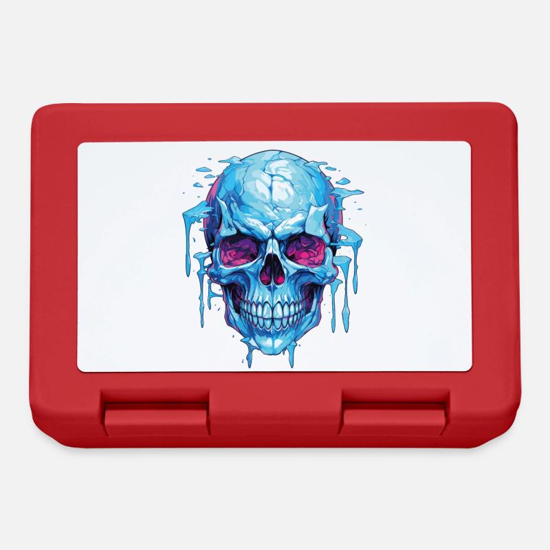 Neon Eis Schädelkunst - Lunchbox - red