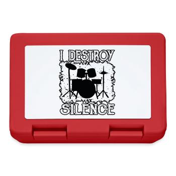Drummer destroys silence - Lunchbox - red - Front
