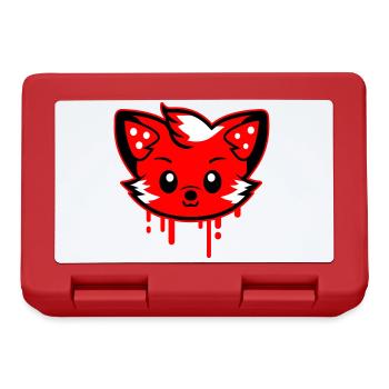 Fox Head Comic Cute - Lunchbox - red - Front
