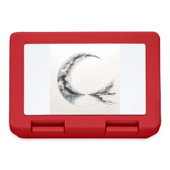 Zeichnungsposter einer surrealen Landschaft - Brotdose - Rot - Vorne