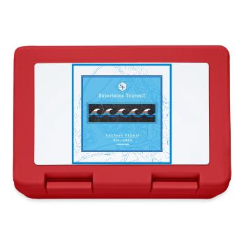 Surf Design Wellen Logo polynesisch - Brotdose - Rot - Vorne