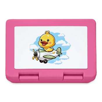 Cute Duck Aviator Design - Lunchbox - pink - Front