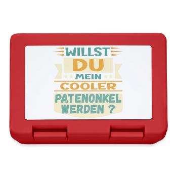 PATENONKEL WERDEN - ONKEL TAUFE PATE - Brotdose - Rot - Vorne