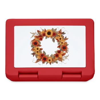 Herbstkranz - Brotdose - Rot - Vorne