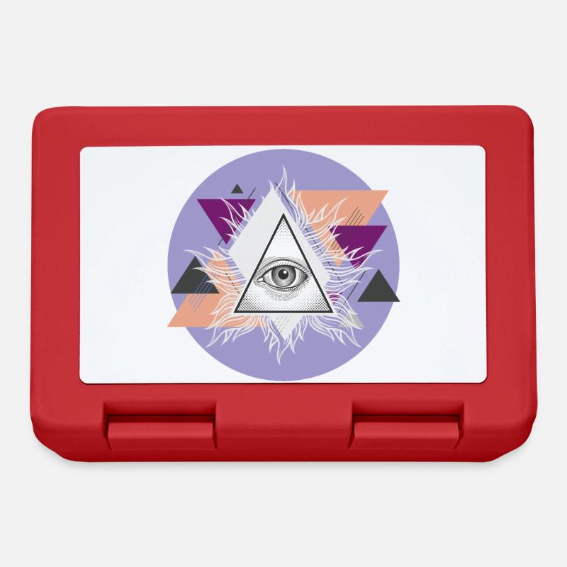 Oeil triangulaire géométrique avec auras - Boîte à goûter - rouge