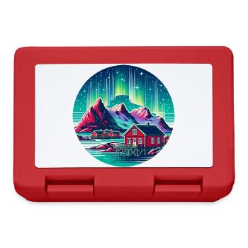 Lofoten Norwegen Nordlichter - Brotdose - Rot - Vorne