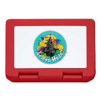Weed Marihuana Cannabis Bud Lemon Haze - Brotdose - Rot - Vorne