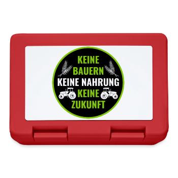Bauerndemo Bauer Landwirt Bauern Protest Sprüche - Brotdose - Rot - Vorne