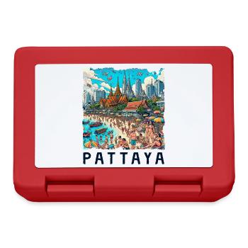 Pattaya Thailand Strand Design - Brotdose - Rot - Vorne