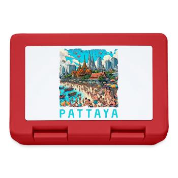 Pattaya Thailand Strand Design - Brotdose - Rot - Vorne
