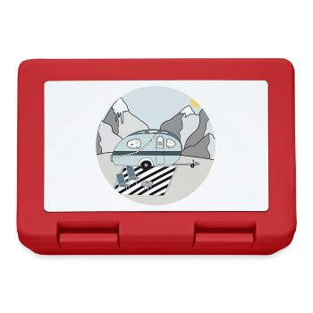 Camping in the mountains with caravan - Lunchbox - red - Front