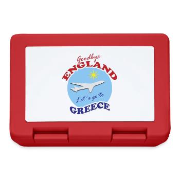 Greece Farewell Airplane Travel Design - Lunchbox - red - Front
