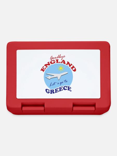 Greece Farewell Airplane Travel Design - Lunchbox - red