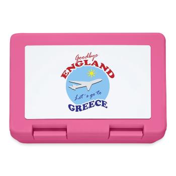 Grèce adieu avion voyage design - Boîte à goûter - rose - Devant