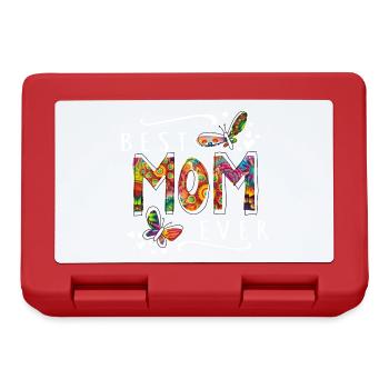 best mom ever muttertag mama w bunt - Brotdose - Rot - Vorne