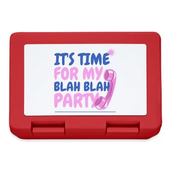 It's time for my blah blah party - Boîte à goûter - rouge - Devant