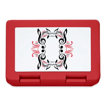 Partitions musicales - Boîte à goûter - rouge - Devant