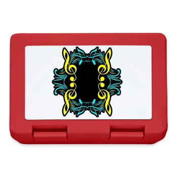 Music notes symbol clef - Lunchbox - red - Front