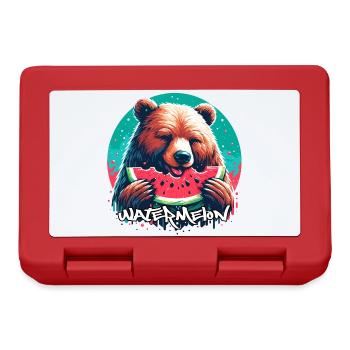 Watermelon Bear Yummy Gift - Lunchbox - red - Front