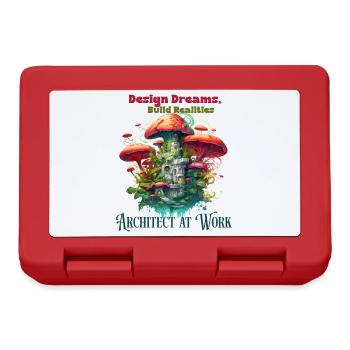 Architecte ingénieur au travail illustration amusante - Boîte à goûter - rouge - Devant