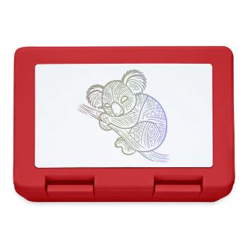 koala in aboriginal patterns, tribal - Lunchbox - red - Front