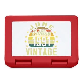June 1991 June Retro Birthday Gift June 1991 - Lunchbox - red - Front