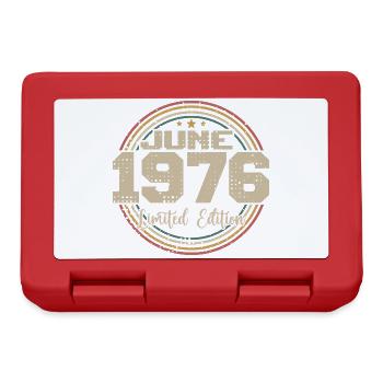 Born in June 1976 Birthday 11976 June 1976 June - Lunchbox - red - Front