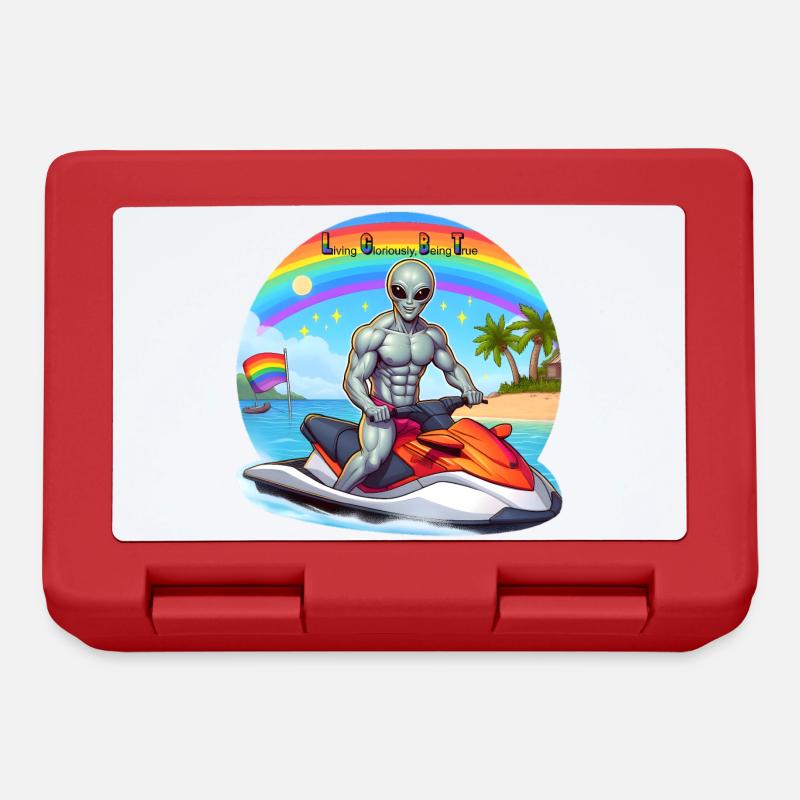 AlienJet Ski on the beach - Lunchbox - red