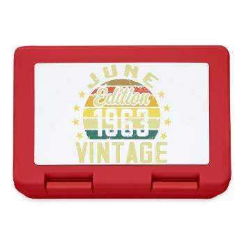 June 1963 June Retro Birthday Gift June 1963 - Lunchbox - red - Front