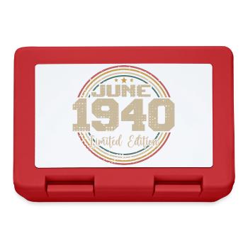 Born in June 1940 Birthday 11940 June 1940 June - Lunchbox - red - Front