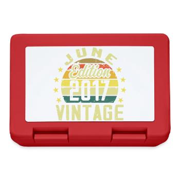 June 2017 June Retro June 2017 Birthday Gift - Lunchbox - red - Front