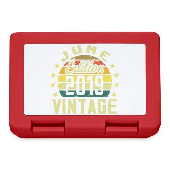 Juin 2019 Juin Cadeau Anniversaire June 2019 Rétro - Boîte à goûter - rouge - Devant